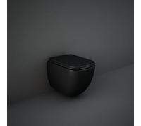 RAK Ceramics Feeling Wall Hung Rimless Toilet with Seat - Black