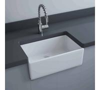 Rak Ceramics Gourmet 2 Belfast Style Fireclay Undermount Kitchen Sink - Gloss White