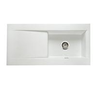 RAK Ceramics Gourmet Dream Sink 2 Reversible 1.0 Bowl White Ceramic Kitchen Sink