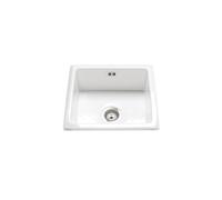 RAK Ceramics Gourmet Sink 6 Inset/Undermount 1.0 Bowl White Ceramic Kitchen Sink