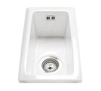 RAK Ceramics Gourmet Sink 7 Inset/Undermount 0.5 Bowl White Ceramic Kitchen Sink