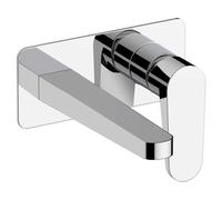 RAK Ceramics RAK Ischia Wall Mounted Basin Mixer with Back Plate Tap Chrome Finish: Chrome