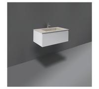 RAK Ceramics Joy Uno Wall Hung Single Drawer Vanity Unit | Gloss White | MDF | 800mm