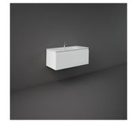 RAK Ceramics Joy Uno Wall Hung Single Drawer Vanity Unit | Gloss White | MDF/Wood | 1000mm