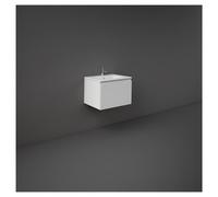 RAK Ceramics Joy Uno Wall Hung Single Drawer Vanity Unit | Gloss White | MDF/Wood | 600mm