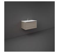RAK Ceramics Joy Uno Wall Hung Single Drawer Vanity Unit | Grey Elm | MDF | 800mm