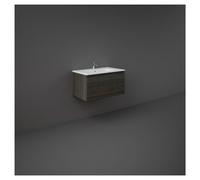RAK Ceramics Joy Uno Wall Hung Single Drawer Vanity Unit | Moka Walnut | MDF | 800mm