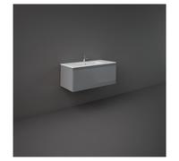 RAK Ceramics Joy Uno Wall Hung Single Drawer Vanity Unit | Urban Grey | MDF | 1000mm