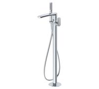 RAK Ceramics Mercury Floor Standing Bath Shower Mixer Tap | Chrome | Brass | 330mm x 990mm x 165mm