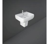 RAK Ceramics Metropolitan Basin with 1 Tap Hole and Semi Pedestal | White | 520mm