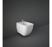 RAK Ceramics Metropolitan Rimless Wall Hung Bidet with Hidden Fixings | White | 337mm x 340mm x 525mm