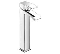 RAK Ceramics Metropolitan Tall Mono Basin Mixer Tap with Clicker Waste | Chrome | Brass | 54mm x 317.5mm x 122mm