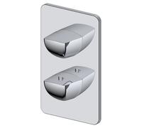 RAK Ceramics Moon Concealed Dual Control Shower Valve | Chrome | Brass | 110mm x 180mm x 54mm