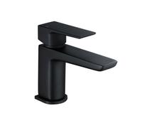 RAK Ceramics Moon Mini Mono Basin Mixer Tap with Clicker Waste | Black | Brass | 38mm x 129.5mm x 102mm
