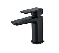 RAK Ceramics Moon Mono Basin Mixer Tap with Clicker Waste | Black | Brass | 50mm x 159mm x 151.5mm