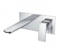 Rak Ceramics Moon Rakmoo3007 Chrome Wall-Mounted Single-Lever Basin Mixer With Back Plate