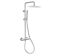 RAK Ceramics Moon Thermostatic Rigid Riser Kit | Chrome | Brass | 525mm x 303mm x 871mm