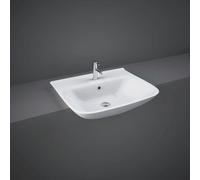 RAK Ceramics Origin Semi Recessed Furniture Basin with 1 Tap Hole | White | 520mm