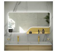 RAK Ceramics Ornate Illuminated LED Mirror | Brushed Gold | Glass/Aluminium | 600mm x 1200mm
