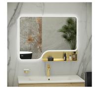 RAK Ceramics Rak Ornate 800X600mm Brushed Gold Illuminated Bathroom Mirror With Touch Sensor & Ip44