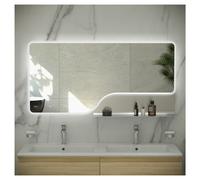 RAK Ceramics Ornate Illuminated LED Mirror | Brushed Nickel | Glass/Aluminium | 600mm x 1200mm