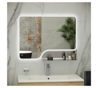 RAK Ceramics Rak Ornate 600X800mm Brushed Nickel Illuminated Bathroom Mirror With Touch Sensor & Demister Pad, Ip44 Rated
