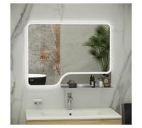 RAK Ceramics Rak Ornate 1000X600mm Illuminated Bathroom Mirror With Touch Sensor, Demister & Ip44, Chrome Effect