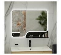 RAK Ceramics RAK-Ceramics Ornate 600x800 LED Illuminated Mirror, Black Finish: Black, Please Select Size: 600x800mm