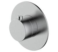 RAK Ceramics Petit Round Concealed Thermostatic Valve | Brushed Nickel | Metal | 100mm x 100mm x 94mm