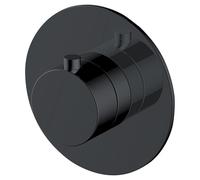 RAK Ceramics RAK Petit Round Concealed Thermostatic Shower Valve Matt Black Finish: Matt Black