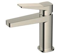 RAK Ceramics Petit Square Basin Mixer Tap | Brushed Nickel | Brass | 47mm x 160mm x 154mm