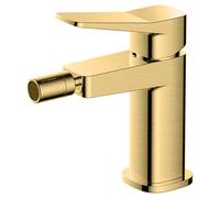 RAK Ceramics Petit Square Bidet Mixer Tap | Brushed Gold | Brass | 47mm x 138mm x 131mm