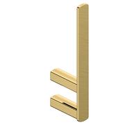 RAK Ceramics Petit Square Brushed Spare Toilet Roll Holder | Gold | Stainless Steel + Zinc Alloy | 59mm x 20mm x 178mm
