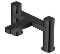RAK Ceramics Petit Square Deck Mounted Bath Filler Tap | Matt Black | Metal | 180mm x 129mm x 115mm