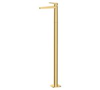 RAK Ceramics Petit Square Floorstanding Basin Mixer Tap | Brushed Gold | Metal | 45mm x 988mm x 210mm