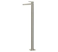RAK Ceramics Petit Square Floorstanding Basin Mixer Tap | Brushed Nickel | Metal | 45mm x 988mm x 210mm