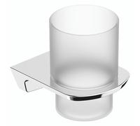 RAK Ceramics Petit Square Tumbler Holder | Chrome | Stainless Steel + Zinc Alloy | 101mm x 96mm x 79mm