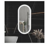 RAK Ceramics Picture Oval Illuminated LED Mirror | Chrome | Glass/Aluminium | 450mm x 1000mm