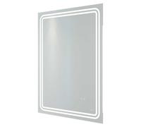 RAK Ceramics Pluto Bluetooth Illuminated LED Mirror with Demister and Touch Sensor | Glass/Aluminium | 600mm x 800mm
