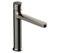 RAK Ceramics Positano Mid Height Basin Mixer Tap | Brushed Nickel | Brass | 38mm x 235mm x 179mm