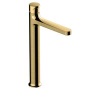 RAK Ceramics Positano Tall Basin Mixer Tap | Brushed Gold | Brass | 38mm x 321mm x 179mm