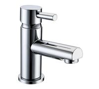 RAK Ceramics Prima Mini Mono Basin Mixer Tap with Clicker Waste | Chrome | Brass | 54mm x 137mm x 113mm