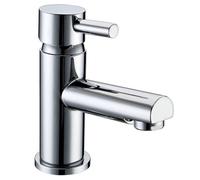 RAK Ceramics Prima Mono Basin Mixer Tap with Clicker Waste | Chrome | Brass | 54mm x 156.5mm x 128.5mm