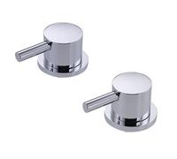 RAK Ceramics Prima Tech Deck Mounted Valve Pair | Chrome | Brass | 55mm x 123mm x 55mm