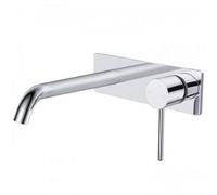 Rak Ceramics Prima Tech Rakprt3007 Wall-Mounted Polished Chrome Basin Mixer With Back Plate