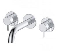 Rak Ceramics Prima Tech Rakprt3010 Chrome Polished Wall-Mounted Dual-Lever Basin Mixer Tap