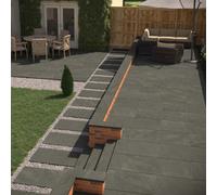 RAK Ceramics Rak 60X120 20mm Carmo Stone Anthracite Grey Matt Unglazed Stone Effect Porcelain Outdoor Paving Tile - 0.72M² Pack Of 1