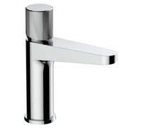 RAK Ceramics Rak Amalfi Chrome Modern Basin Mono Mixer Tap - Solid Brass With Knurled Handle