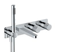 RAK Ceramics Rak Amalfi Chrome Thermostatic Concealed Shower Valve With Dual Outlet, Handset & Bath Spout