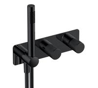 RAK Ceramics Rak Amalfi Matt Black Concealed Thermostatic Shower Valve With Dual Outlet & Handset